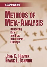 Methods of meta-analysis : correcting error and bias in research findings /