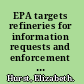 EPA targets refineries for information requests and enforcement of air permit requirements