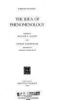 The idea of phenomenology /