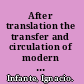 After translation the transfer and circulation of modern poetics across the Atlantic /