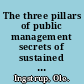 The three pillars of public management secrets of sustained success /