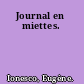 Journal en miettes.