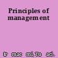 Principles of management