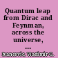 Quantum leap from Dirac and Feynman, across the universe, to human body and mind /