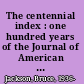 The centennial index : one hundred years of the Journal of American folklore /