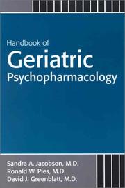 Handbook of geriatric psychopharmacology /