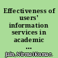 Effectiveness of users' information services in academic libraries in the Province of Nova Scotia /