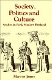 Society, politics, and culture : studies in early modern England /