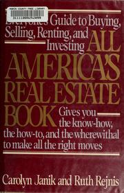 All America's real estate book : an extraordinary guide for ordinary people /