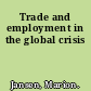 Trade and employment in the global crisis