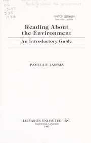 Reading about the environment : an introductory guide /