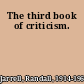 The third book of criticism.