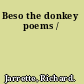 Beso the donkey poems /