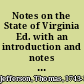 Notes on the State of Virginia Ed. with an introduction and notes by William Peden.