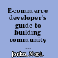 E-commerce developer's guide to building community and using promotional tools
