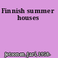 Finnish summer houses
