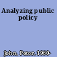 Analyzing public policy