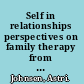 Self in relationships perspectives on family therapy from developmental psychology /