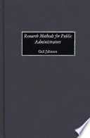 Research methods for public administrators