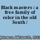 Black masters : a free family of color in the old South /