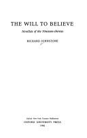 The will to believe : novelists of the nineteen-thirties /