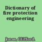 Dictionary of fire protection engineering
