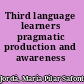 Third language learners pragmatic production and awareness /