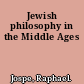 Jewish philosophy in the Middle Ages