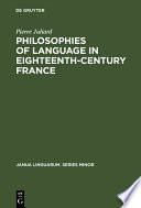 Philosophies of language in eighteenth-century France /