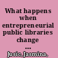 What happens when entrepreneurial public libraries change directors? by Jasmina Jusic /
