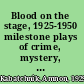 Blood on the stage, 1925-1950 milestone plays of crime, mystery, and detection: an annotated repertoire /