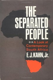 The separated people ; a look at contemporary South Africa /