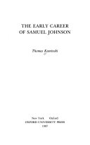 The early career of Samuel Johnson /