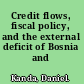 Credit flows, fiscal policy, and the external deficit of Bosnia and Herzegovina