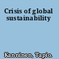 Crisis of global sustainability