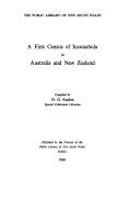 A first census of incunabula in Australia and New Zealand /