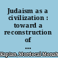 Judaism as a civilization : toward a reconstruction of American-Jewish life /