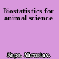 Biostatistics for animal science