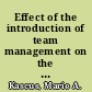 Effect of the introduction of team management on the leadership role and skills needed to lead teams : a case study /