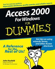 Access 2000 for Windows for dummies /