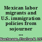 Mexican labor migrants and U.S. immigration policies from sojourner to emigrant? /