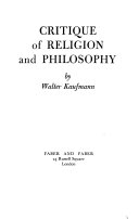 Critique of religion and philosophy.