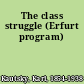 The class struggle (Erfurt program)