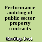 Performance auditing of public sector property contracts