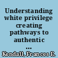 Understanding white privilege creating pathways to authentic relationships across race /