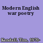 Modern English war poetry