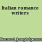 Italian romance writers