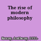 The rise of modern philosophy