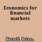 Economics for financial markets
