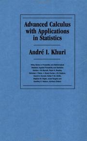 Advanced calculus with applications in statistics /